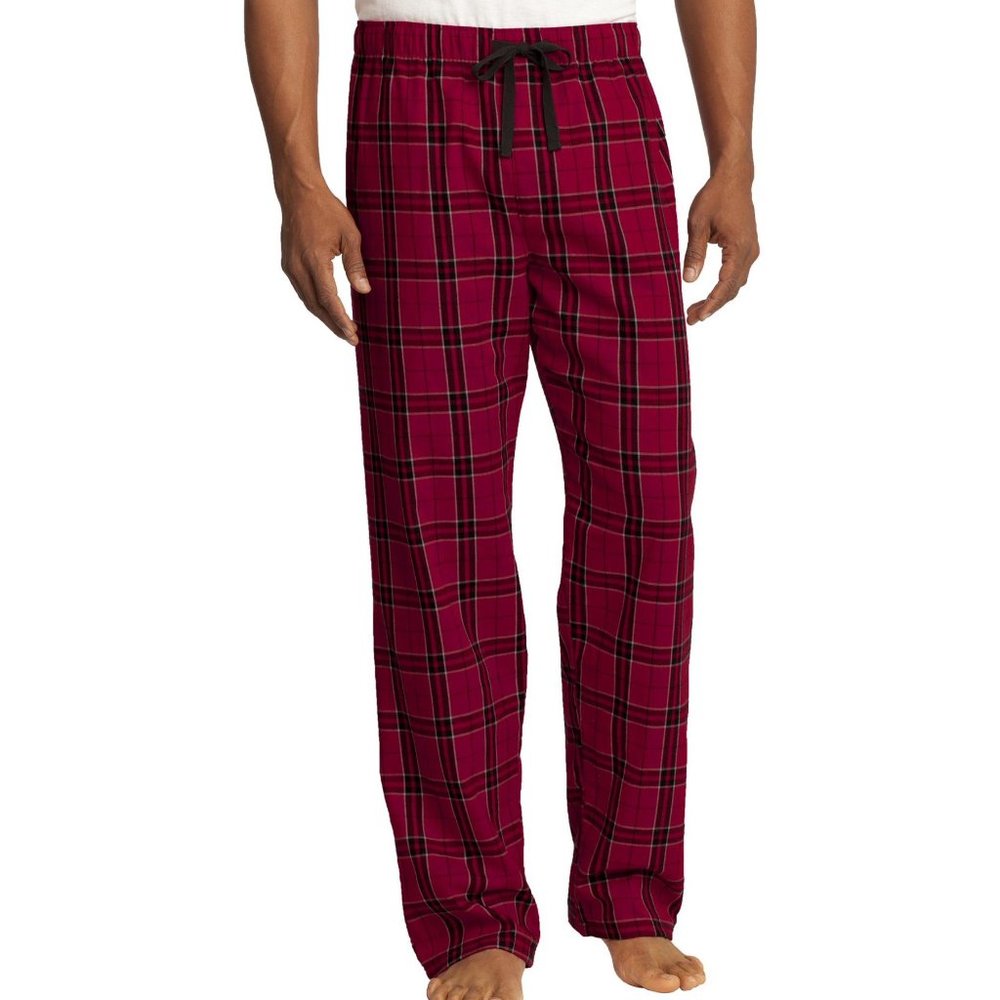 District - Young Mens Flannel Plaid Pant. - DT1800 - New Red